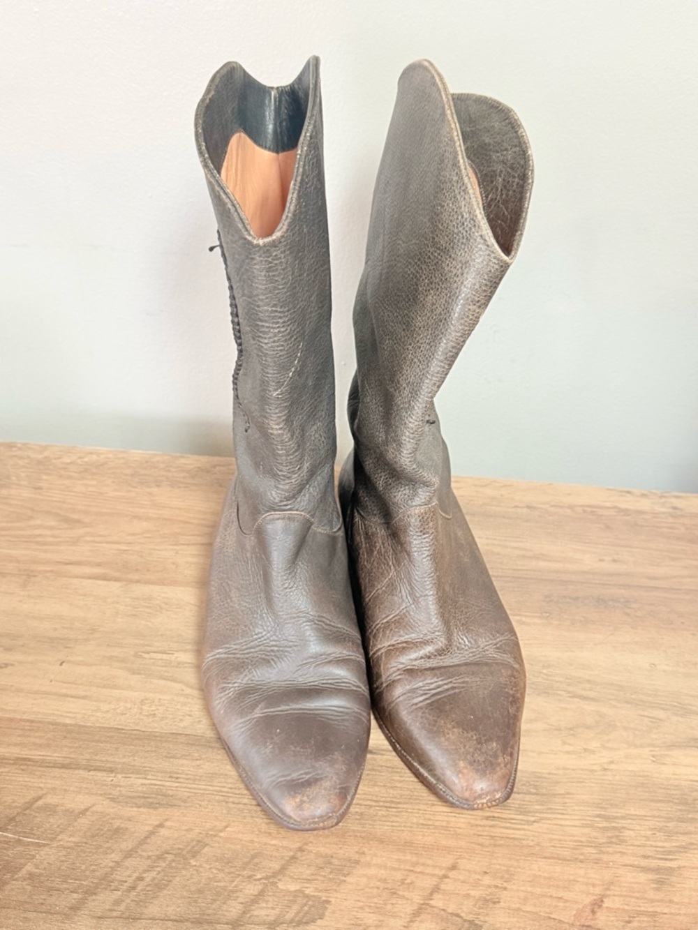 Vintage Leather Boot Women’s Style Cowboy Made In Italy Size 8 B - Picture 3 of 8
